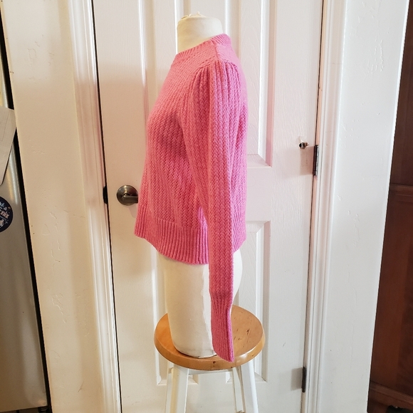 Elodie Vibrant Pink Crew Neck Sweater - Picture 2 of 7